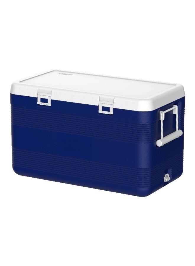 Durable Deluxe Outdoor Deluxe Ice Chest with Handle Navy and White 100 L MFIBXX020